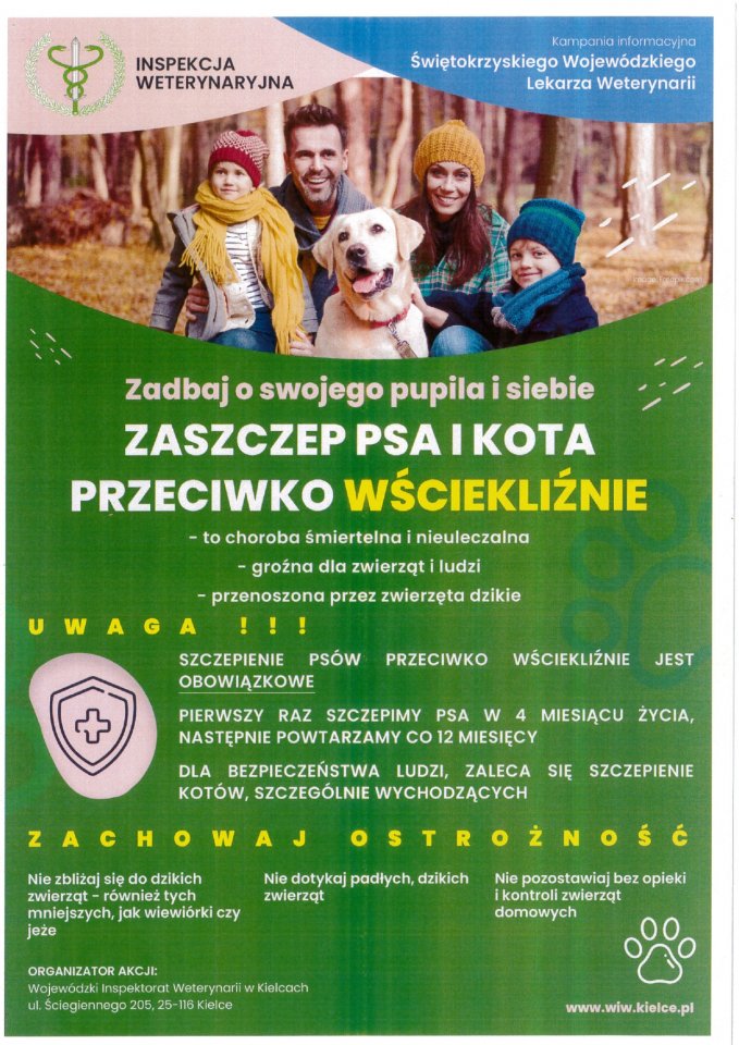plakat ryzyko wścieklizny